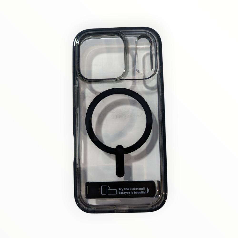 R8-Poly ZAGG Santa Cruz Snap Case w/ Kickstand iPhone 17‎ Pro - Clear/Black